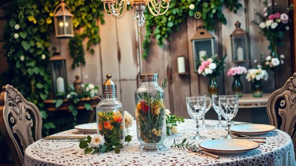 Recettes de cocktails floraux parfaits pour un mariage vintage